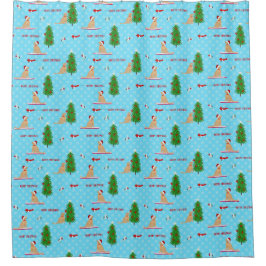 Cortina de ducha Golden Navidades Beach Day