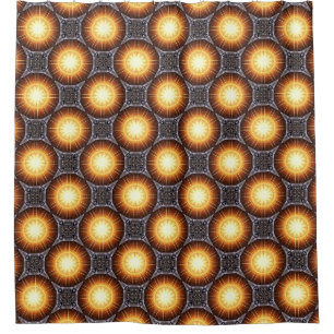 Cortina de ducha Golden Orb Tower Pattern 7220339