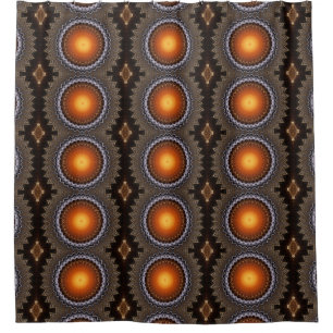 Cortina de ducha Golden Orb Tower Pattern 7225545