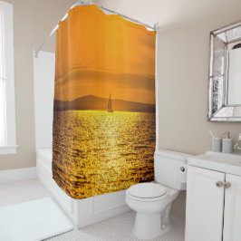 Cortina De Ducha Golden Sunset Sail