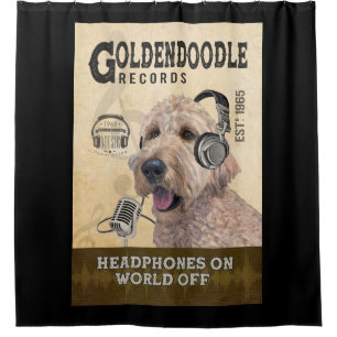 Cortina De Ducha Goldendoodle Dog Record Company Canvas 2