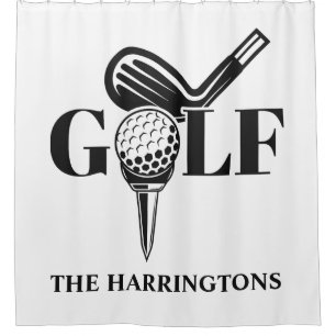 Cortina De Ducha Golf de nombre personalizado