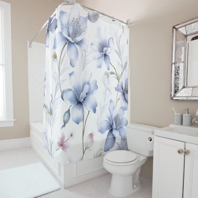Cortina De Ducha Gorgeous nature theme shower curtain (In situ)