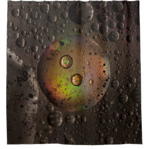 Cortina De Ducha Gotas de agua en el panel de vidrio