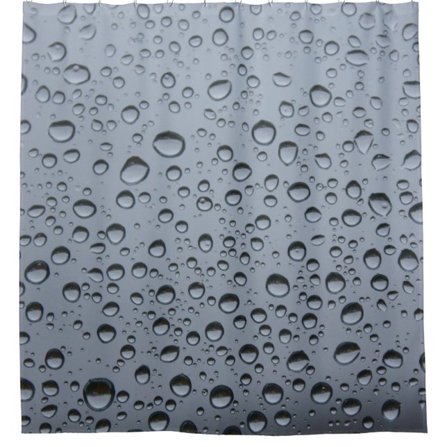 Cortina De Ducha Gotas de lluvia en Windowpano (Anverso)