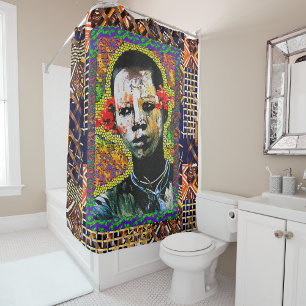 Cortina De Ducha Gracia tribal: arte afrocéntrico para baño y más a