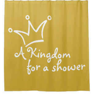 Cortina De Ducha Gracioso Crown white + tu trasero. y texto