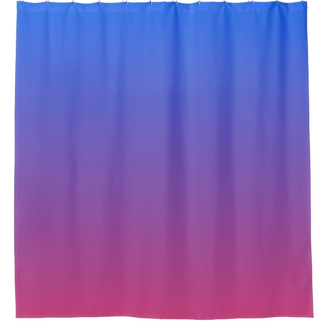 Cortina De Ducha Gradiente azul y rosa oscuro (Anverso)