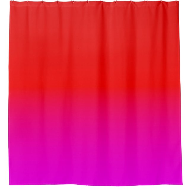 Cortina De Ducha gradiente rosa rojo oscuro , escarlata , rojo , ro (Anverso)