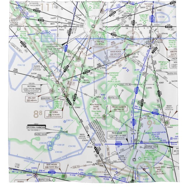 Cortina De Ducha Gráfico de baja altitud de ruta (ELUS1) (Anverso)