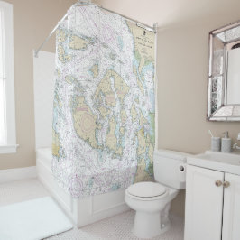 Cortina De Ducha Gráfico del Estrecho de Juan de Fuca al Estrecho d