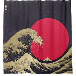Cortina De Ducha "Gran ola de kanagawa". Hokusai, onda japonesa i