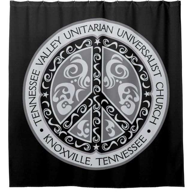 Cortina De Ducha Gran signo de paz hermosa (Anverso)