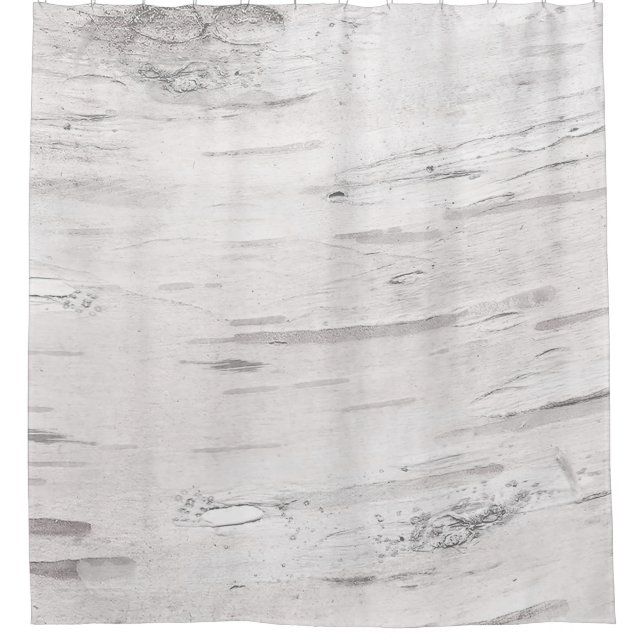 Cortina De Ducha Granero rústico de madera de Birch blanca (Anverso)