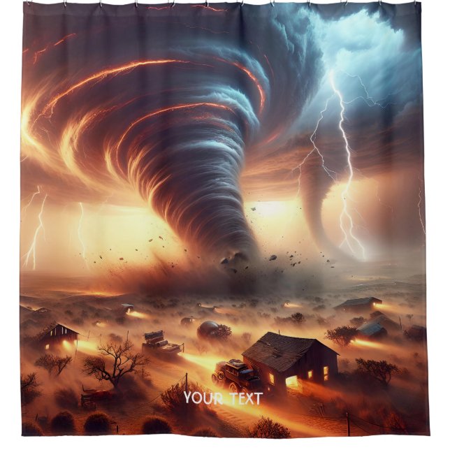 Cortina De Ducha Granja de desierto Fantasy Cute Storm (Anverso)