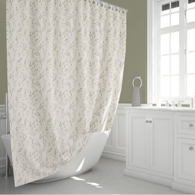 Cortina De Ducha Grasas Sage Meadow (Sage Meadow Grasses Shower Curtain by Jenn Steffen for Studio Posies.)