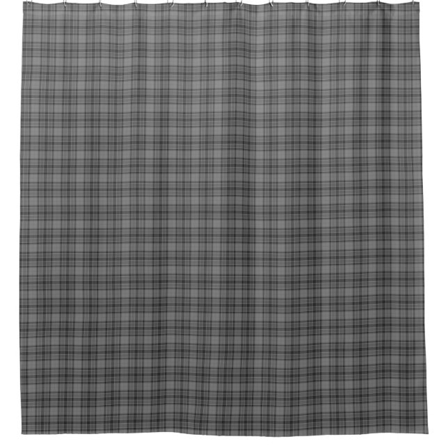 Cortina De Ducha Gray Tartan Plaid Shower Curtain (Anverso)