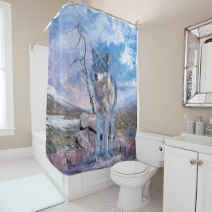 Cortina De Ducha Gray Wolf "RESPONDE A LA LLAMADA"