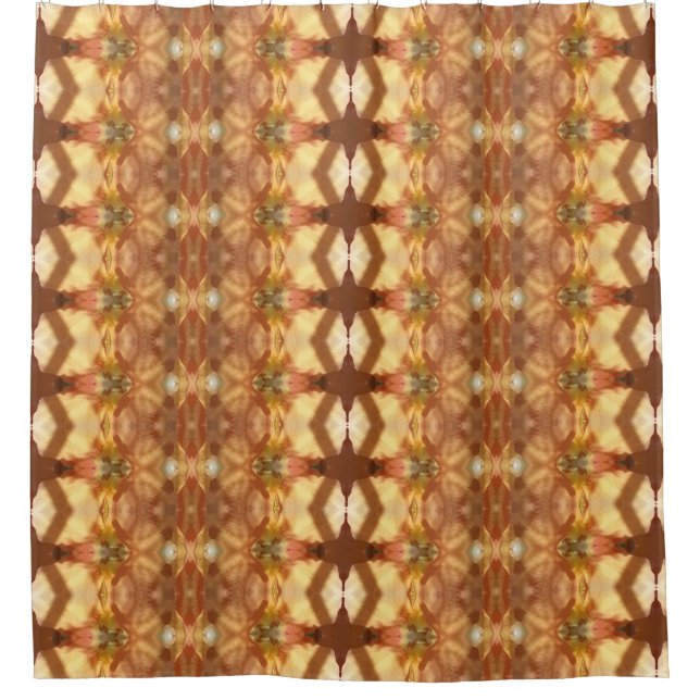 Cortina De Ducha Green & Amber Ikat zen (Anverso)