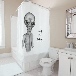 Cortina De Ducha Grey Alien , quiero creer