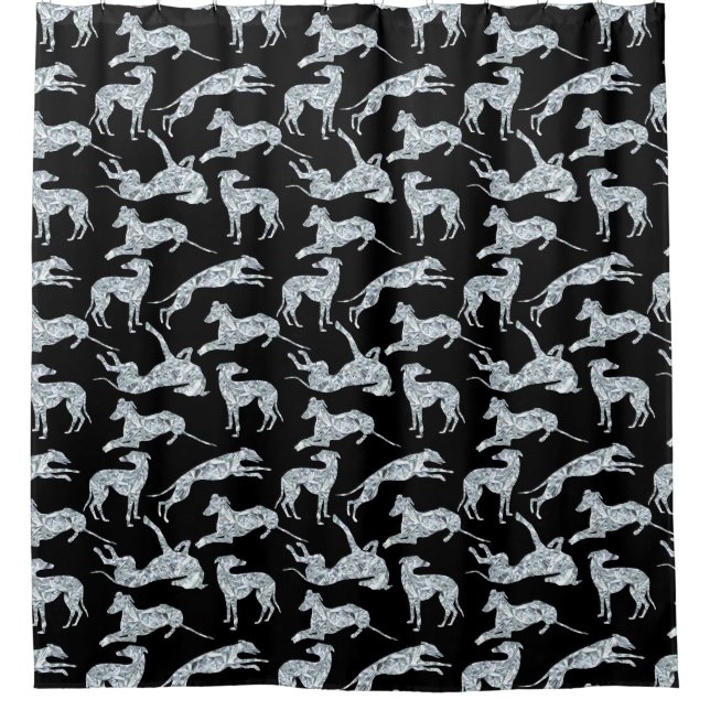 Cortina De Ducha Greyt Diamond Greyhounds (Anverso)