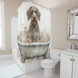Cortina De Ducha Griffon Con Cableado Apuntando En La Bañera Acuare