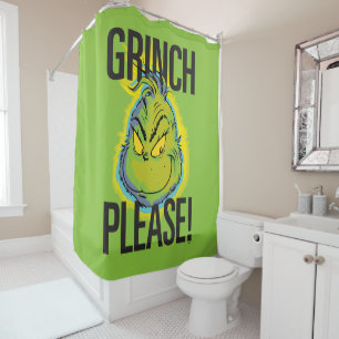 Cortina De Ducha Grinch sarcástico Grinch divertido por favor
