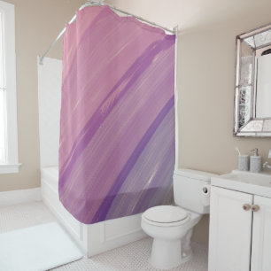 Cortina De Ducha Gris Grunge, Rosa Y Púrpura