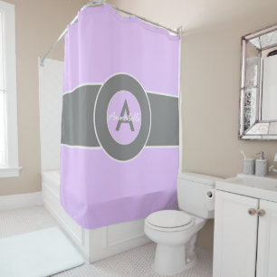Cortina De Ducha Gris morado claro
