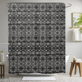 Cortina de ducha gris negro