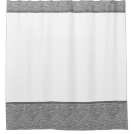 Cortina de ducha gris y blanco