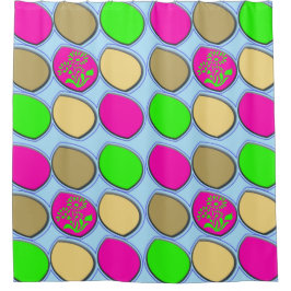 Cortina De Ducha Groovy Garden Pods: Vibrante Retro