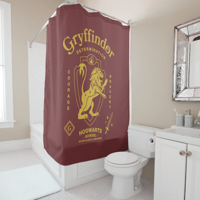 Cortina De Ducha GRYFFINDOR™ Determination Courage Bravery Crest (In situ)