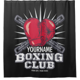 Cortina De Ducha Guantes de boxeo personalizados boxeador campeón d