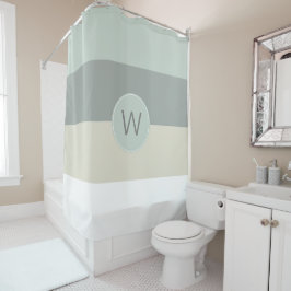 Cortina De Ducha Guay Colores bandas Minimalistas con monograma