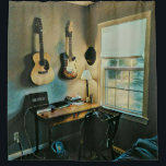 Cortina De Ducha Guitar gifts for girlfriend<br><div class="desc">This vintage guitar artwork is suitable for guitar players who love playing guitar. it can be given as a gift for a boyfriend,  girlfriend,  or dad on a birthday,  father's day,  or valentine's day.The retro design features cool vintage Guitar gifts for girlfriend</div>
