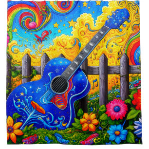 Cortina De Ducha Guitarra