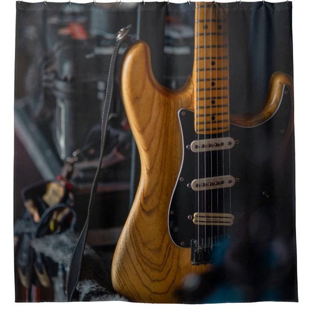 Cortina De Ducha Guitarra bonito (Anverso)