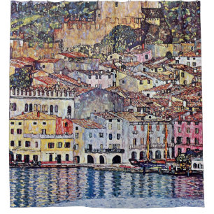 Cortina De Ducha Gustav Klimt - Malcesine en el lago de Garda Itali