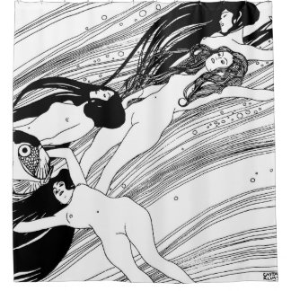 Cortina De Ducha Gustav Klimt - Sangre de Pez Arte Japonés Surreali