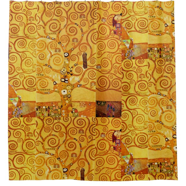 Cortina De Ducha Gustav Klimt Tree of Life: Simbolista Art Nouveau (Anverso)