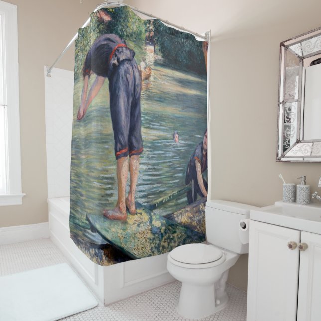 Cortina De Ducha Gustave Caillebotte - Bathers, Bank of the Yerres (In situ)