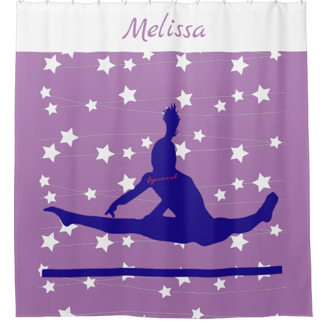 Cortina De Ducha Gymnast Swirling Stars (Anverso)