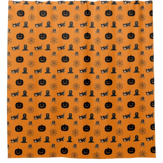 Cortina De Ducha Halloween Cat Shower Curtain  (Anverso)