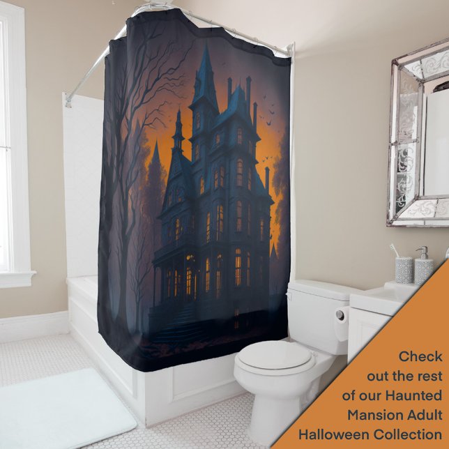 Cortina De Ducha Halloween Hauned Mansion House Halloween (Subido por el creador)