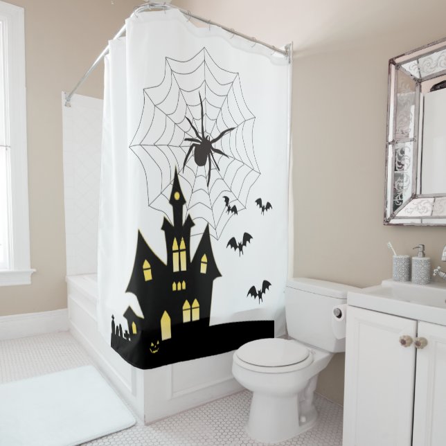 Cortina De Ducha Halloween Shower Curtain Spider (In situ)