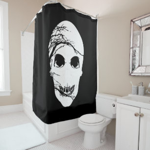 Cortina De Ducha Halloween Skull