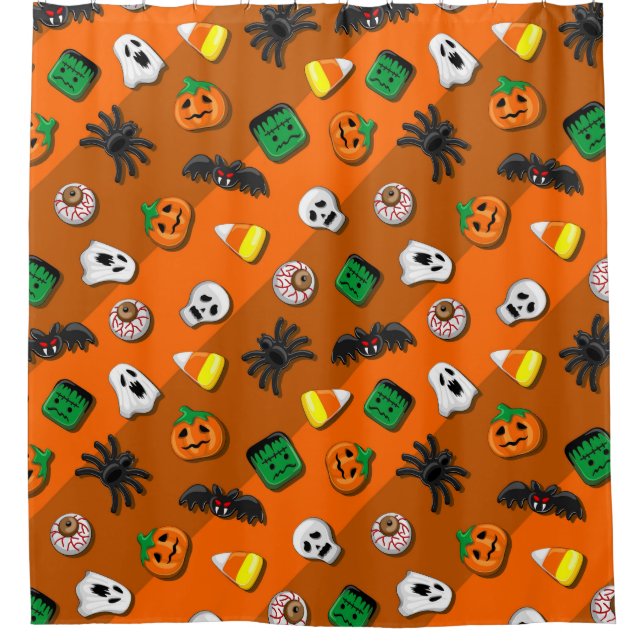 Cortina De Ducha Halloween Spooky Candies Fiesta (Anverso)