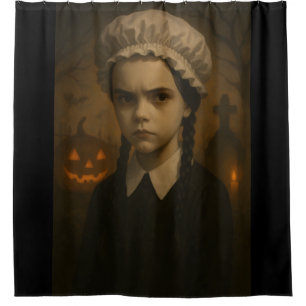 Cortina de ducha Halloween: Wednesday Addams 