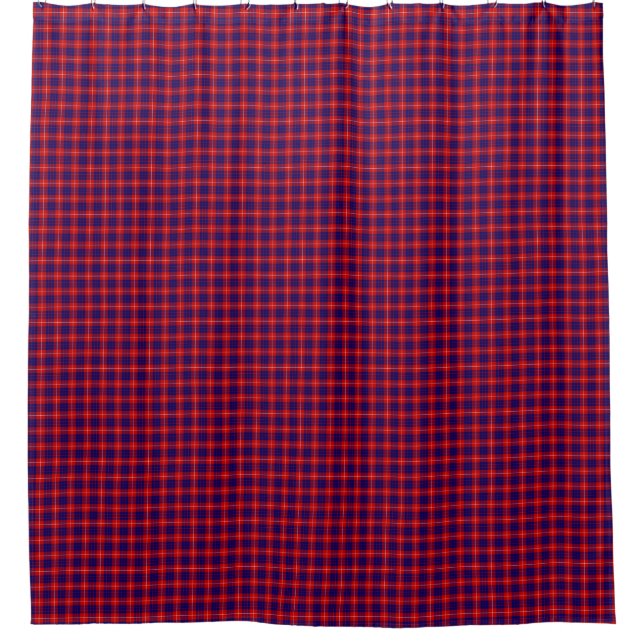 Cortina De Ducha Hamilton tartan azul violeta (Anverso)